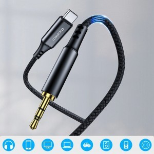 Choetech AUX006 USB-C / mini jack 3.5mm kábel 1 m - fekete