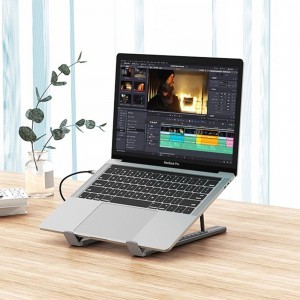 7in1 laptop állvány Choetech HUB-M48 PD USB-C SD TF USB-A HDMI 100W + USB-C kábel - szürke