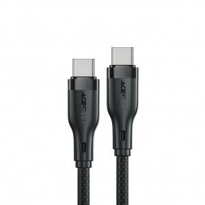 Acefast C8-03 USB-C / USB-C 60W 3A kábel - fekete