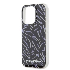 Karl Lagerfeld Zebra Pánttal iPhone 15 Pro Max tok - Lila