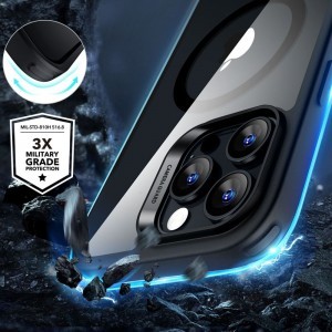 ESR CLASSIC HYBRID HALOLOCK MAGSAFE & TEMPERÁLT ÜVEG IPHONE 16 PRO MAX ÁTLÁTSZÓ/FEKETE tok