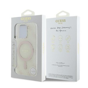 Original Case GUESS IML 4G Background Magsafe GUHMP16XH4DTEH iPhone 16 Pro Max tok fehér