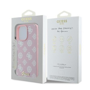 Eredeti GUESS keménytok Peony Script MagSafe GUHMP16LPGPYSP iPhone 16 Pro rózsaszín tok