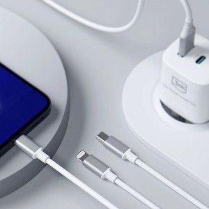 3mk Hyper Kábel 3 az 1-ben USB-A - USB-C / USB-C - micro USB - Lightning 1.5m - fehér