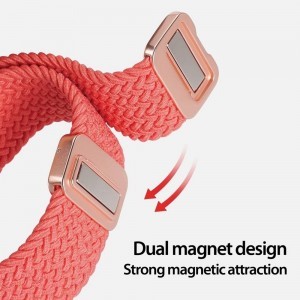 DUX DUCIS MIXTURE PRO nyújtható fonott szíj Apple Watch 42 / 44 / 45 / 49 mm guava