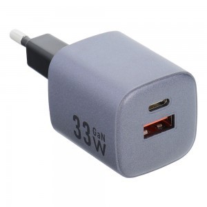 FORCELL F-ENERGY GaN VT-31 hálózati töltő Type C + USB A PD QC4.0 3A 33W szürke-2