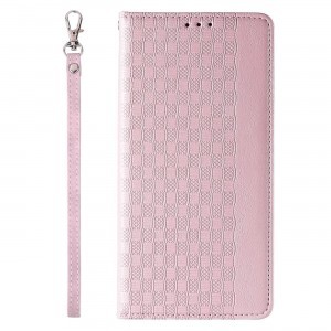 Magnet Strap tok iPhone 13 Pro Pouch Wallet + Mini Lanyard Medál Pink