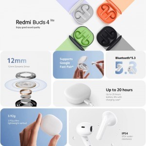 Xiaomi Redmi Buds 4 Lite Vezeték Nélküli Fülhallgató Fekete-5