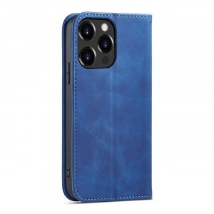 Magnet Fancy Case iPhone 13 Pro Max tok, kártyatartós pénztárca kék tok