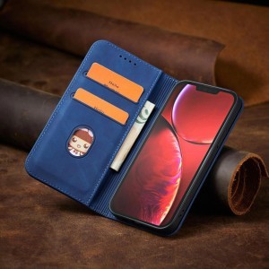 Magnet Fancy Case iPhone 13 Pro Max tok, kártyatartós pénztárca kék tok