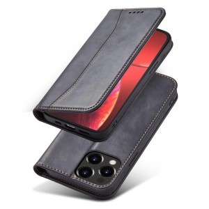 Magnet Fancy Case tok iPhone 13 Pro Pouch Wallet Card Holder Fekete