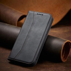 Magnet Fancy Case tok iPhone 13 Pro Pouch Wallet Card Holder Fekete