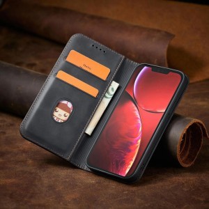 Magnet Fancy Case tok iPhone 13 Pro Pouch Wallet Card Holder Fekete