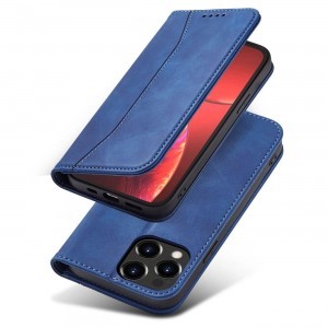 Magnet Fancy Case iPhone 13 Pro tok kéktok kártyatartó pénztárca állványos