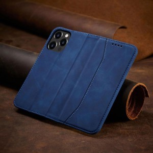 Magnet Fancy Case iPhone 13 Pro tok kéktok kártyatartó pénztárca állványos