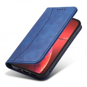 Magnet Fancy Case iPhone 13 Pro tok kéktok kártyatartó pénztárca állványos