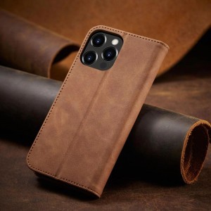 Magnet Fancy Case tok iPhone 13 Pro Max-hoz Pénztárca Kártyatartó Barna