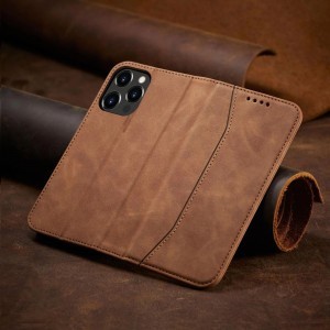 Magnet Fancy Case tok iPhone 13 Pro Max-hoz Pénztárca Kártyatartó Barna