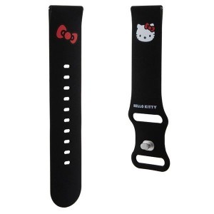 Hello Kitty Szilikon Cica Fej óraszíj univerzális 22mm - fekete