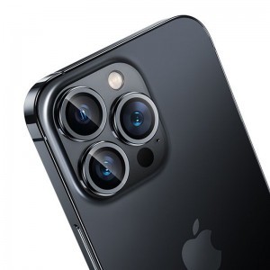 Benks edzett üveg DR zafír lencsevédő az iPhone 16 Pro/16 Pro Max kamerájára (3 darab lencse) fekete, üvegfólia