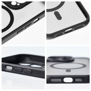 FULL MATTE MAG COVER tok kompatibilis MagSafe-fel IPHONE 16 Pro fekete