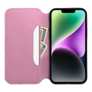 DUAL POCKET fliptok IPHONE 16 Pro-hoz világos rózsaszín