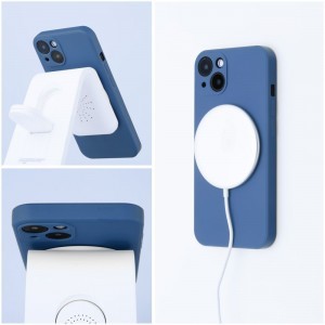 SILICONE MAG COVER tok kompatibilis MagSafe-fel az IPHONE 12-höz kék