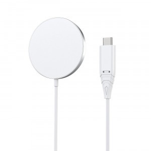 Choetech 15W Qi vezeték nélküli indukciós töltő MagSafe fehér (H046+T518-F)