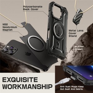 SUPCASE UB XT MAG MAGSAFE IPHONE 16 PRO FEKETE tok