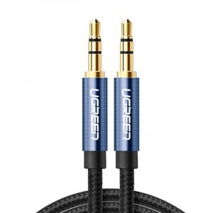 Ugreen audio kábel AUX rovný minijack 3,5 mm 5 m modrý (AV112)