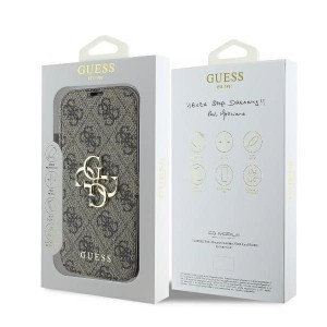 Guess 4G Metal Logo iPhone 16 Plus tok - Barna