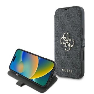 Guess 4G Metal Logo iPhone 16 Plus tok - Fekete