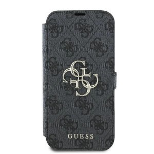 Guess 4G Metal Logo iPhone 16 Plus tok - Fekete