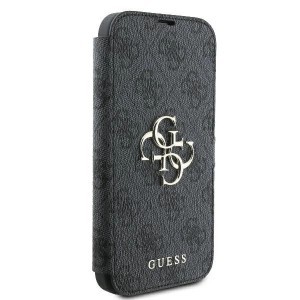 Guess 4G Metal Logo iPhone 16 Plus tok - Fekete