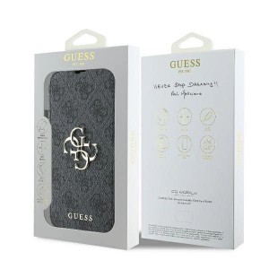 Guess 4G Metal Logo iPhone 16 Plus tok - Fekete