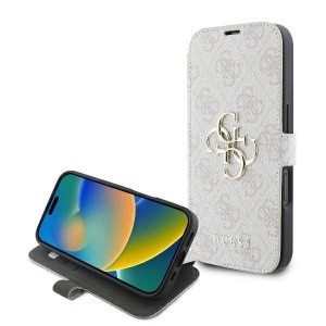 Guess 4G Metal Logo iPhone 16 fliptok - Rózsaszín