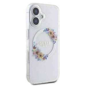 Guess IML Flowers Wreath MagSafe iPhone 16 Plus tok - Átlátszó