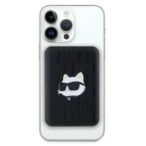 Karl Lagerfeld Powerbank inductive KLPB5FPGKSCHHK 16W 5000mAh fekete/fekete Choupette Head Pin MagSafe-1