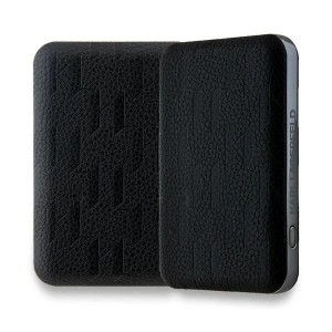 Karl Lagerfeld Powerbank inductive KLPB5FPGKSCHHK 16W 5000mAh fekete/fekete Choupette Head Pin MagSafe-2