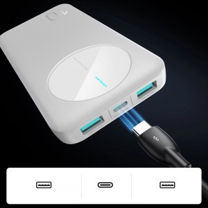 Powerbank Joyroom JR-PBF12 10000mAh 2.4A 2x USB-A 1x USB-C - fehér-7