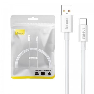 Baseus Superior USB - USB-C kábel, 100W, 1m (fehér)-0