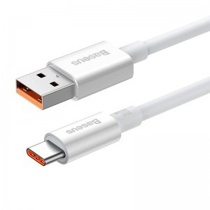 Baseus Superior USB - USB-C kábel, 100W, 1m (fehér)-3