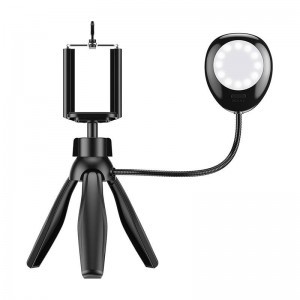 Telefon tartó/tripod APEXEL APL-JJ21FL LED fényforrással (fekete)