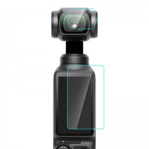 PULUZ DJI OSMO Pocket 3 Edzett üveg lencse és képernyővédő fólia üvegfólia