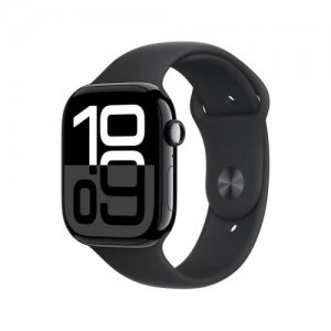 Apple Watch Series 10 GPS 46mm Fekete Alumínium Tok, Éjfekete Sport Szíj M/L EU MWWQ3