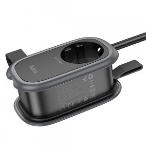 HOCO multifunkcionális elosztó 1 aljzat + 2 x USB A + Type C EU szabványok 4000W PD QC 3A 20W NS7 1,1 m fekete-8