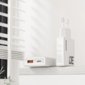 GaN Dudao A30EU 30W USB-A / USB-C Fali Töltő - Fehér-2
