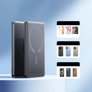Powerbank Joyroom JR-PBM08 5000mAh 20W induktív töltéssel - szürke magsafe-2