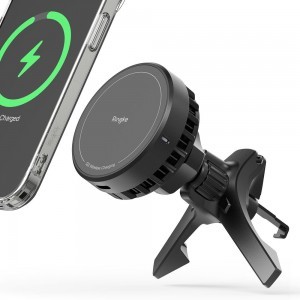Ringke Peltier Qi2 Magnetic Magsafe Autós Telefontartó Vezeték Nélküli Töltő 15w Fekete-1