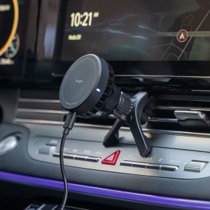 Ringke Peltier Qi2 Magnetic Magsafe Autós Telefontartó Vezeték Nélküli Töltő 15w Fekete-4